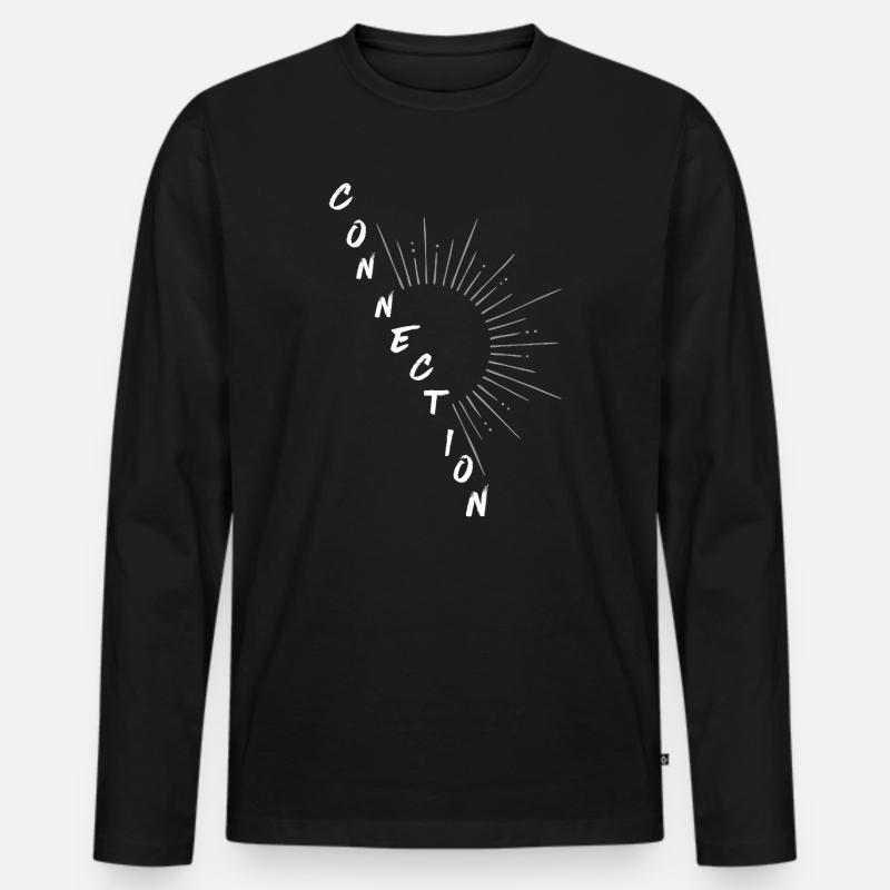 CONNECTION – Universelle Energie - Männer Premium Bio Langarmshirt - Schwarz