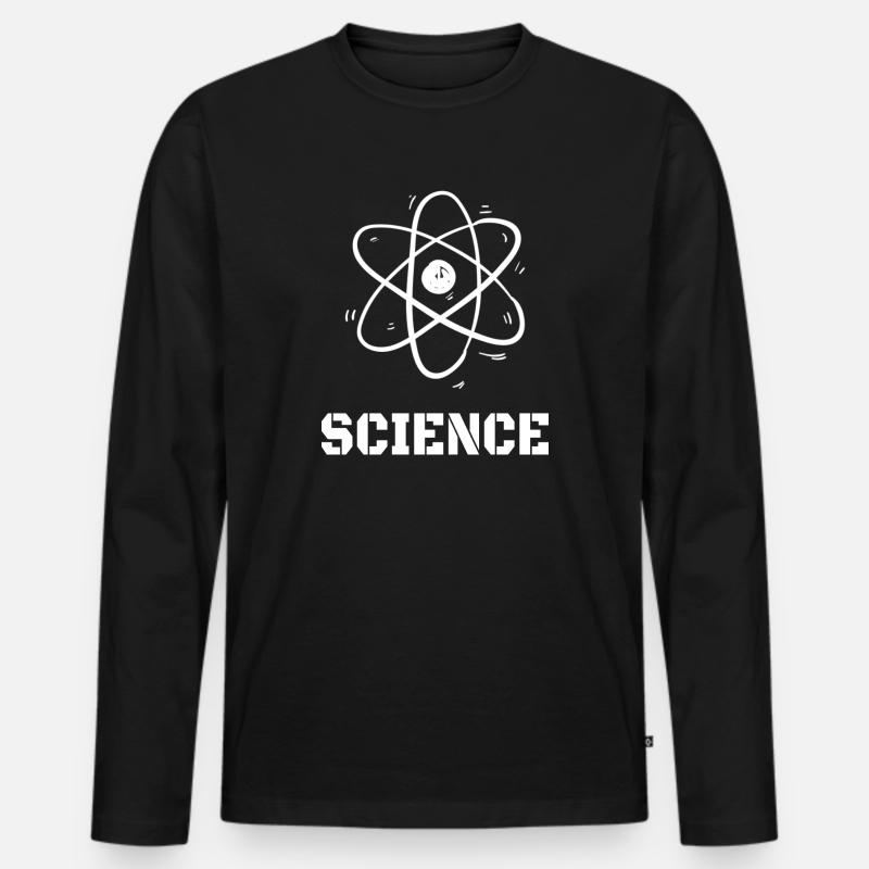 Physics: Science Atom - Männer Premium Bio Langarmshirt - Schwarz