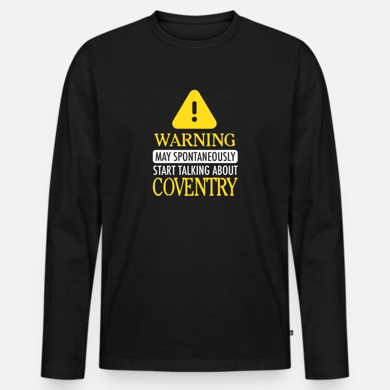 WARNING!: Coventry - Männer Premium Bio Langarmshirt - Schwarz