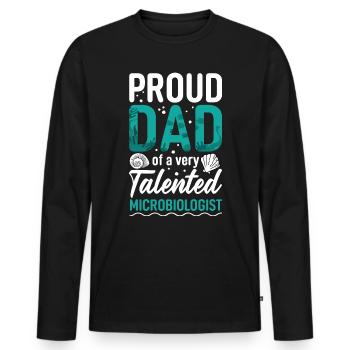 Marine Science Design for an Ocean Student - Men's Premium Organic Long Sleeve Shirt - black - Front - Nico (187cm)