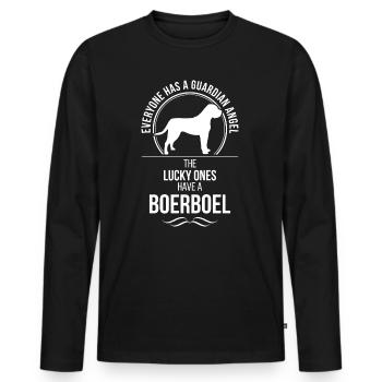 BOERBOEL Guardian Angel Wilsign's dogs dog talk - Men's Premium Organic Long Sleeve Shirt - black - Front - Nico (187cm)