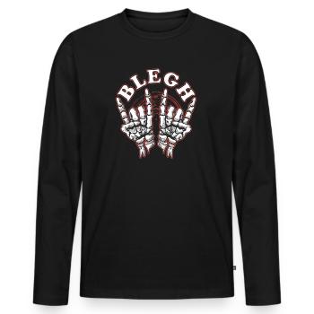 Blegh Metalcore Deathcore - Männer Premium Bio Langarmshirt - Schwarz - Vorne - Nico (187cm)