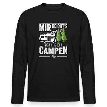 Mir Reichts Ich Geh Campen Wohnmobil Camping - Männer Premium Bio Langarmshirt - Schwarz - Vorne - Nico (187cm)