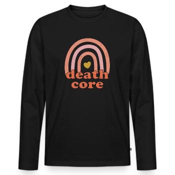 Lustiger Deathcore Sarkastischer Metal Metalhead - Männer Premium Bio Langarmshirt - Schwarz - Vorne - Nico (187cm)