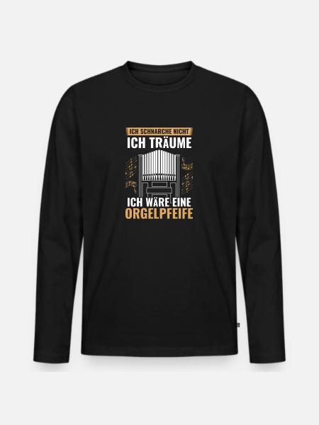 Organist Kirche Orgel - Männer Premium Bio Langarmshirt - Schwarz