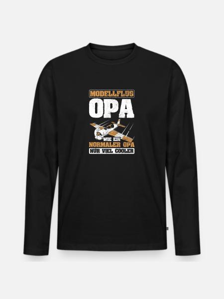 Modellflug - Männer Premium Bio Langarmshirt - Schwarz
