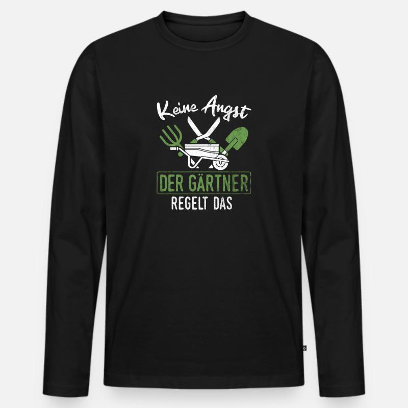 Garten Gärtner Hobbygärtner - Männer Premium Bio Langarmshirt - Schwarz