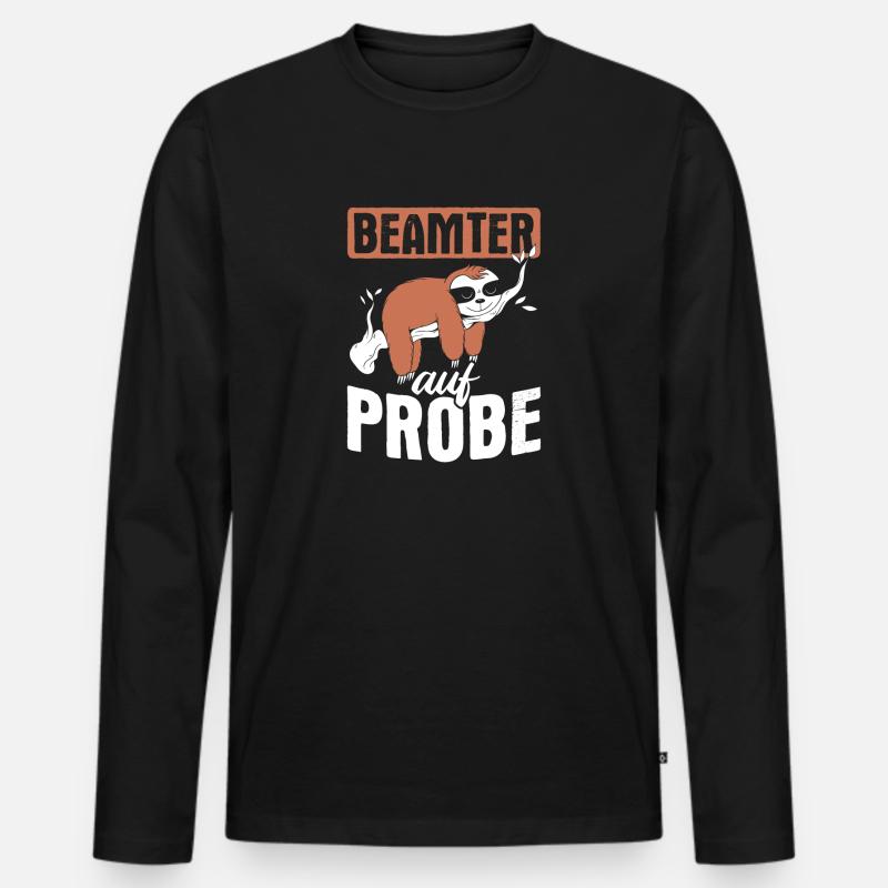 Beamter Auf Probe Beamter - Männer Premium Bio Langarmshirt - Schwarz