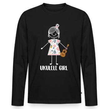 Ukulele - Männer Premium Bio Langarmshirt - Schwarz - Vorne - Nico (187cm)