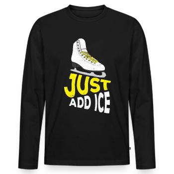 Ice Skating Figure Skating Skating Skating - Men's Premium Organic Long Sleeve Shirt - black - Front - Nico (187cm)