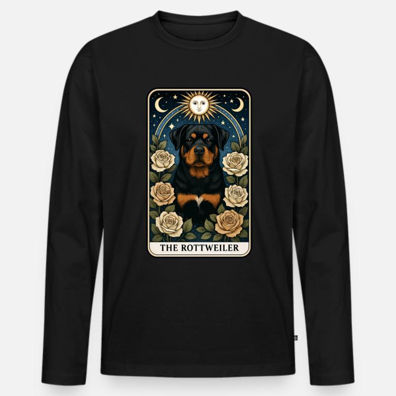 Rottweiler - Männer Premium Bio Langarmshirt - Schwarz