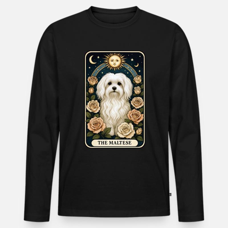 maltesisch - Männer Premium Bio Langarmshirt - Schwarz
