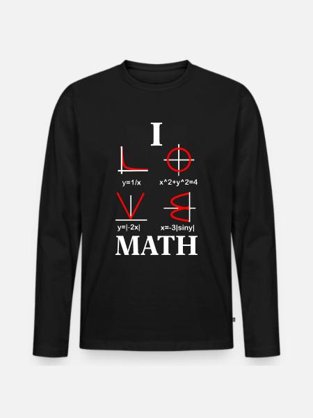 J’adore les mathématiques - T-shirt manches longues Premium bio Homme - noir