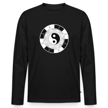 Yin Yang - Tao - Men's Premium Organic Long Sleeve Shirt - black - Front - Nico (187cm)