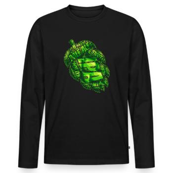 Beer Pilsner Wheat IPA Funny Gift for Drinkers - Men's Premium Organic Long Sleeve Shirt - black - Front - Nico (187cm)