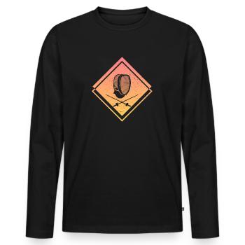 Fechter Fechtsport Fencer Fencing Fechten - Men's Premium Organic Long Sleeve Shirt - black - Front - Nico (187cm)
