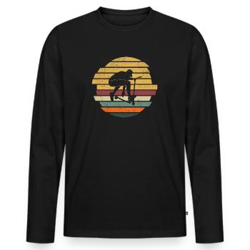 Stunt Scooter Scooter Jeune Vintage - T-shirt manches longues Premium bio Homme - noir - Devant - Nico (187cm)