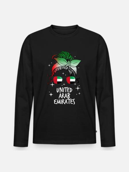 United Arab Emirates - Men's Premium Organic Long Sleeve Shirt - black