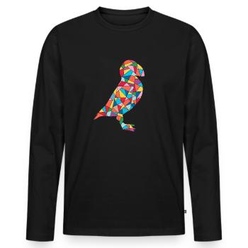 puffin puffin girl puffin puffin - Men's Premium Organic Long Sleeve Shirt - black - Front - Nico (187cm)