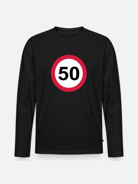 50 - Men's Premium Organic Long Sleeve Shirt - black