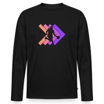 Basketball Player Basketball Player Vintage - Men's Premium Organic Long Sleeve Shirt - black - Front - Nico (187cm)