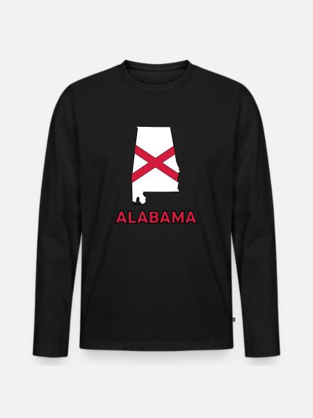 Alabama - Men's Premium Organic Long Sleeve Shirt - black