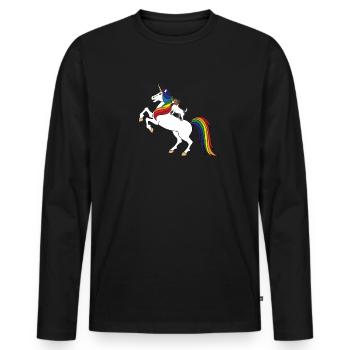 Jack Russell - Men's Premium Organic Long Sleeve Shirt - black - Front - Nico (187cm)