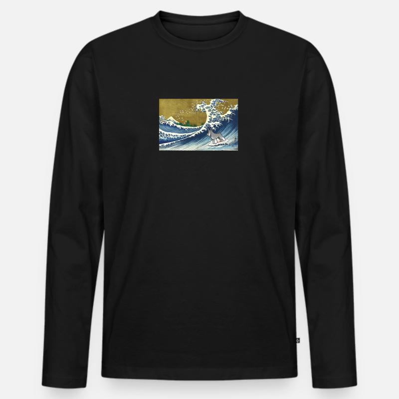 Schnauzer 2 - Männer Premium Bio Langarmshirt - Schwarz