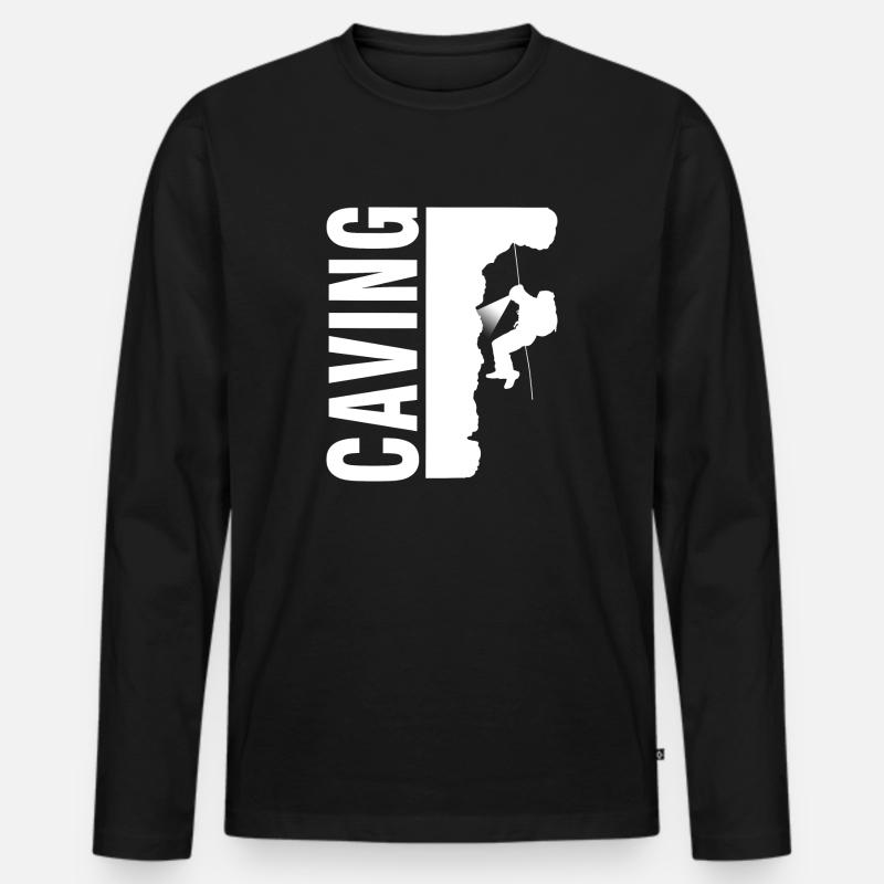 Schlagloch - Männer Premium Bio Langarmshirt - Schwarz
