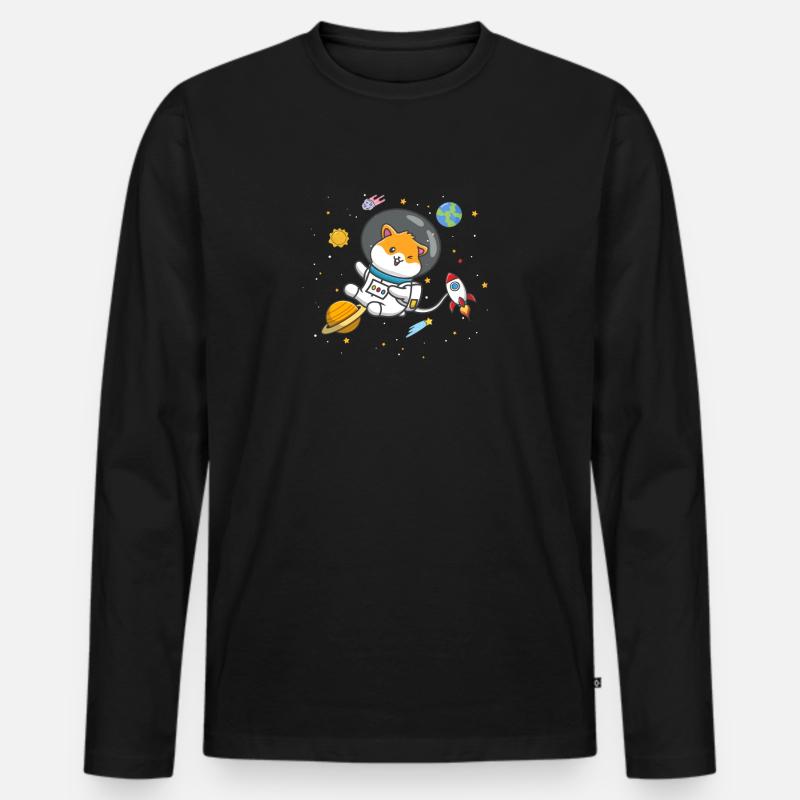 Hamster - Männer Premium Bio Langarmshirt - Schwarz