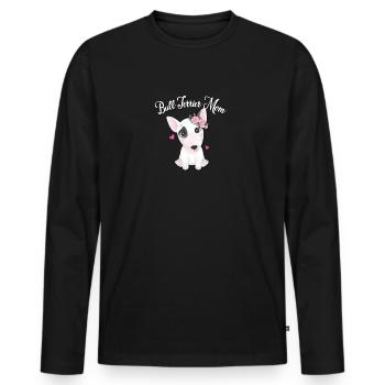 Bull Terrier - Men's Premium Organic Long Sleeve Shirt - black - Front - Nico (187cm)