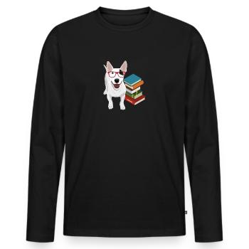 Bull Terrier - Men's Premium Organic Long Sleeve Shirt - black - Front - Nico (187cm)
