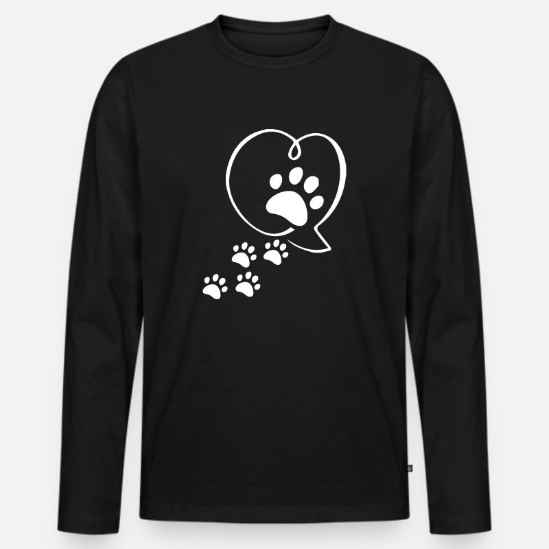 Hund Dog - Männer Premium Bio Langarmshirt - Schwarz