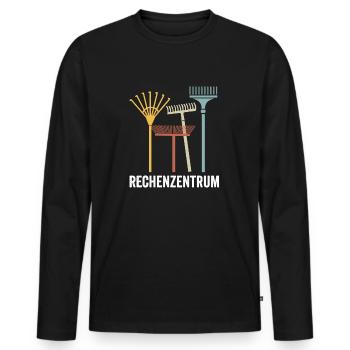 Rechenzentrum Gärtner Garten Gartenarbeit - Männer Premium Bio Langarmshirt - Schwarz - Vorne - Nico (187cm)