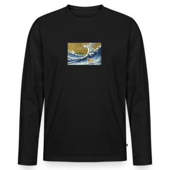 Shar Pei - Männer Premium Bio Langarmshirt - Schwarz - Vorne - Nico (187cm)