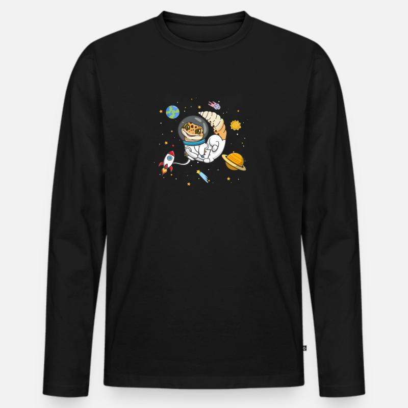 Leopardgecko - Männer Premium Bio Langarmshirt - Schwarz