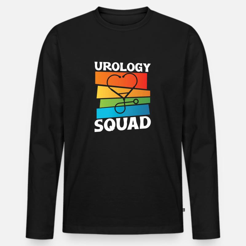 Urologie Truppe - Männer Premium Bio Langarmshirt - Schwarz