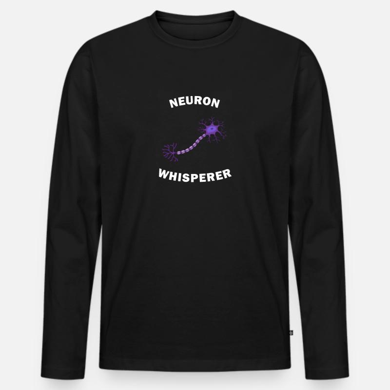 Neuron Whisperer - Männer Premium Bio Langarmshirt - Schwarz
