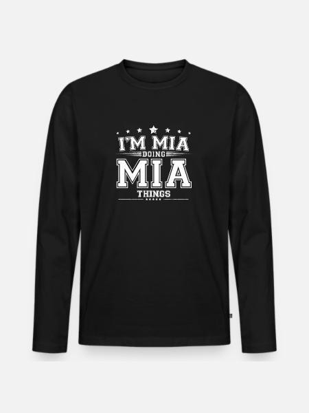 Mia - Men's Premium Organic Long Sleeve Shirt - black