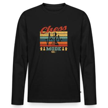 Chess Chess Chess Player Chess - Men's Premium Organic Long Sleeve Shirt - black - Front - Nico (187cm)