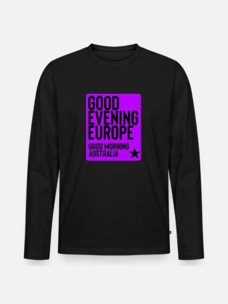 eurovision - Men's Premium Organic Long Sleeve Shirt - black