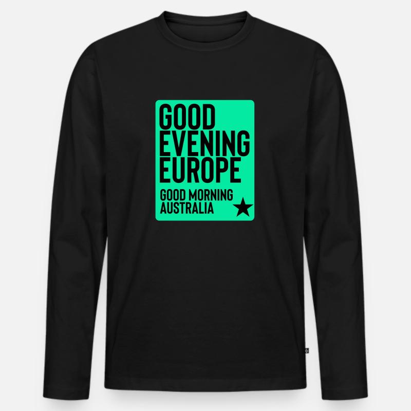 Eurovision - Männer Premium Bio Langarmshirt - Schwarz