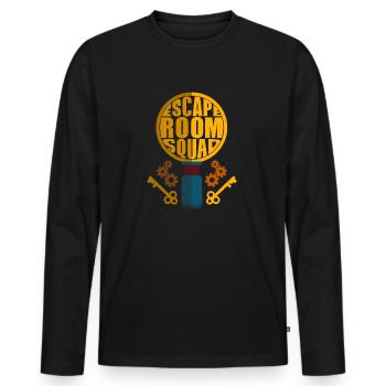 Clé de l’escouade de la salle d’évasion Correspondant à la salle d’évasion - T-shirt manches longues Premium bio Homme - noir - Devant - Nico (187cm)
