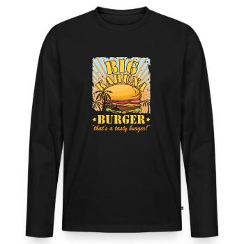 Big Kahuna Burger - That's A Tasty Burger - Männer Premium Bio Langarmshirt - Schwarz - Vorne - Nico (187cm)
