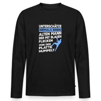 Herren Handballspieler Handballer Handball Trainer - Männer Premium Bio Langarmshirt - Schwarz - Vorne - Nico (187cm)