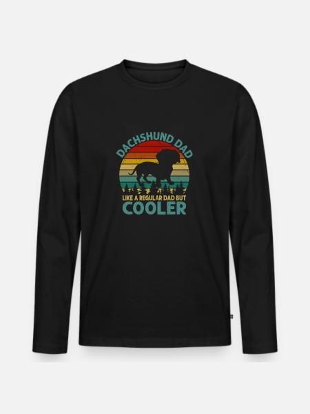 DACHSHUND DAD TECKEL DACHSHUND LOVE - Men's Premium Organic Long Sleeve Shirt - black