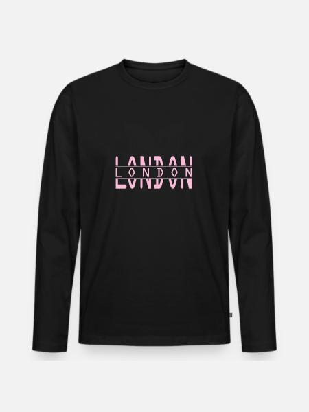 Londres - T-shirt manches longues Premium bio Homme - noir