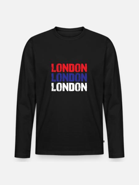 Londres - T-shirt manches longues Premium bio Homme - noir