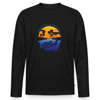 Besoin de vitamine SEA - T-shirt manches longues Premium bio Homme - noir - Devant - Nico (187cm)