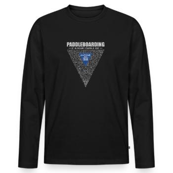 If in doubt, paddle out. Stand up Paddle, SUP 1988 - Männer Premium Bio Langarmshirt - Schwarz - Vorne - Nico (187cm)